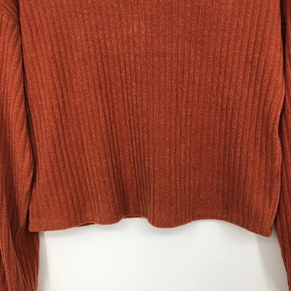 Aritzia Wilfred Free  Pumpkin Brown Orange Rudko Longsleeve Crew Neck size XXS - Picture 6 of 13